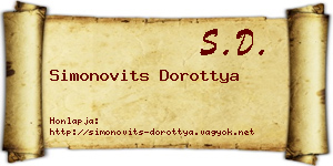 Simonovits Dorottya névjegykártya